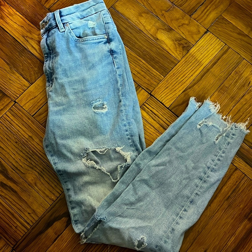 & denim high rise super skinny size: 28